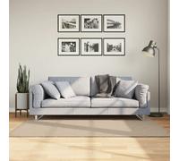 Tapis à Poils Courts Doux et Lavable Moquette Carpette Gris Ø 200 cm vidaXL