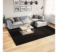 Tapis à Poils Courts Doux et Lavable Moquette Carpette Noir 200x280 cm vidaXL