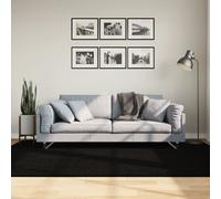 Vidaxl Tapis Huarte À Poils Courts Doux Et Lavable Noir 160x230 Cm