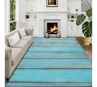 Tapis À Poils Courts Lavable 180 x 240 cm Grain De Bois Usé Tapis Salon, Ferme Rurale Doux Antidérapant Moquette pour Entrée Intérieur Chambre Cuisine Chambre d'enfant