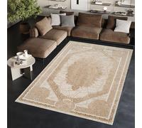 Tapis à poils courts Marron Beige Ornement Classique Effet 3D Salon Chambre à coucher ÖKO-TEX 180 x 250 cm