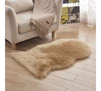 Tapis à poils longs 60x90cm Tapis à poils longs en fourrure synthétique Tapis lavable 6cm de long Tapis doux pour chaises Canapé Salon Chambre à coucher, Kaki
