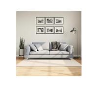 Tapis à Poils Longs Aspect Brillant Moquette Salon Anthracite Ø 200 cm vidaXL