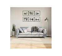 Tapis à Poils Longs Aspect Brillant Moquette Salon Anthracite Ø 200 cm vidaXL