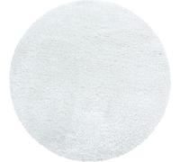 Tapis à poils longs BRILLIANT blanc 160 cm rond