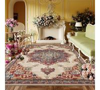 Tapis à poils longs doux en velours pelucheux avec envers antidérapant pour salon, chambre à coucher, décoration d'intérieur - 90 x 120 cm