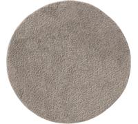 Tapis à poils longs lavable Soho Gris clair ø 80 cm rond Salon Antidérapant Lavable Tapis à poils longs benuta Moelleux Peluche Shaggy Doux