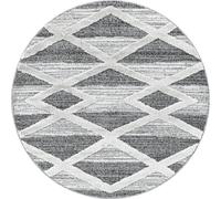 Tapis à poils longs PISA Gris 120 cm Rond