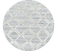 Tapis à poils longs PISA Gris 160 cm Rond
