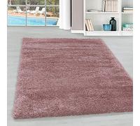 Tapis à Poils Longs pour Salon, Chambre à Coucher, Salle à Manger, Unicolore & Simple, Doux & Moelleux, Facile d'entretien Taille: 240 x 340 cm, Couleur: Rose