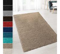 Tapis à poils longs Prestige | Disponible dans de nombreuses couleurs et tailles | Résistant et facile d'entretien | Tapis moelleux haut de gamme (sable, 70 x 130 cm)