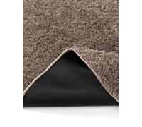 Tapis À Poils Longs Taupe D 200 Rond