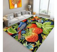 Tapis à Poils Ras, Conception de Style Minimaliste De William Morris Motif, Tapis Rectangulaire Fur Salon-Salle à Manger ou Adulte Chambre 160 x 230 cm Poil Court Léger Résistant Fin Doux, Coloré