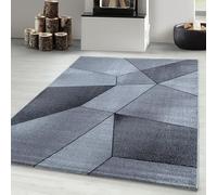 Tapis à Poils Ras, Couleur Gris, Conception géométrique, 111163, Tapis Rectangle, Tapis Salon-Salle à Manger ou Chambre, 140 x 200 cm