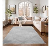Tapis à Poils Ras Unicolor - Monochrome Gris, 280 x 370 cm, Style Moderne pour Salon