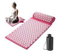 Tapis à points de pression, article de soulagement du stress pour adultes, tapis de pression avec kit de massage d'oreiller, tapis de massage, accessoires de médiation pour la maison, le bureau ou les