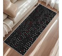 Tapis à Pois, Tapis Entree Circulaire, Rugs 50x80cm pour Chambre Passage Sortie Carpet Poils Ras Antidérapant Lavable en Machine