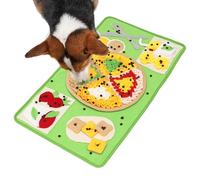 Tapis à priser - Puzzle à pizza | Tapis à priser pour chien | Distributeur de nourriture | Multicolore Snuffle Pizza Paw Licking Tapis de libération de fuite Tapis d'enrichissement pour chien Jouet