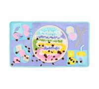 Tapis à priser - Puzzle à pizza | Tapis à priser pour chien | Distributeur de nourriture | Multicolore Snuffle Pizza Paw Licking Tapis de libération de fuite Tapis d'enrichissement pour chien Jouet