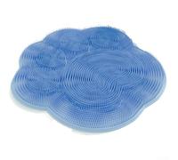 Tapis à récurer les pieds en silicone avec ventouses pour un placement stable sur le sol et le mur de la douche, tapis de nettoyage du dos des pieds avec poils en caoutchouc doux pour massage et