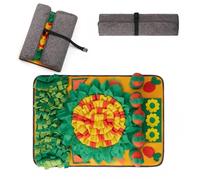 Tapis à renifler interactif pour animaux de compagnie avec bip carottes et tournesol, avec son de bb, 70 x 50 cm, jouet d'entraînement et d'alimentation lente pour chiens et chats, 550 g