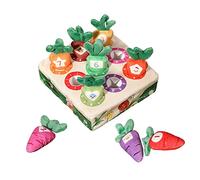 Tapis à renifler interactif pour chien avec 6 carottes IQ Training Puzzle Game Enrichissement Tapis d'activités pour animaux de compagnie 15,5 x 15,5 x 4 cm - 9 trous