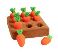 Tapis à renifler - Masque et cherche le jouet pour chien | Jouet pour chien cueillette de récolte, utilisation pour chiens, avec 9 carottes en peluche, jouets à mâcher pour encourager la recherche de