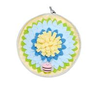 Tapis à renifler pour animaux de compagnie, tapis de recherche pliable de 40 cm avec motif d'abeille en peluche, jouet puzzle à alimentation lente pour chats, petits chiens et petits animaux de
