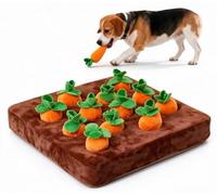 Tapis à renifler pour chien avec 12 carottes, jouet d'intelligence | Jouet interactif pour chien et chiot, anti-travail nasal, lavable, pour soulager l'ennui et le stress