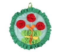 Tapis à Renifler pour Chien, Tapis à Renifler pour Animaux de Compagnie, Mangeoire Lente pour Chats et Lapins - Motif Trois Fleurs Rouges