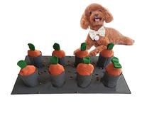Tapis à renifler pour chien, tapis à renifler pour chiots,Tapis renifleur de chien Carotte Patch - Couverture reniflante, tapis à creuser avec 8 carottes en peluche, tapis d'alimentation interactif po