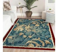 Tapis à thème naturalisme Grands carpette salon Neutre Paillasson modernes lavables chambre à coucher Salle à manger Rétro dégradé motif feuille antidérapant Résistant aux tapis Boho Tapis 180x270cm