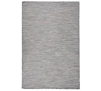 Vidaxl Tapis À Tissage Plat D'extérieur 120x170 Cm Marron Et Noir