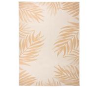 Buitenkleed met bladpatroon platgeweven 80x250 cm340856