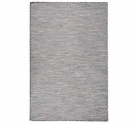 Buitenkleed platgeweven 140x200 cm bruin en blauw340817