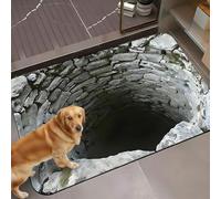 Tapis à trous 3D 2026, tapis 3D multi-design illusion d'optique, chien a peur des tapis 3D, tapis qui ressemblent à un trou, tapis illusion d'optique (008)