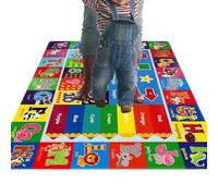 Tapis ABC | Zone D'Activité Éducative Alphabet Chiffres Et Formes 80 x 120 cm | Tapis De Jeu Enfant Antidérapant | pour Chambre rèche, Garderie, Salle de Jeux, École Maternelle, Garçons et F
