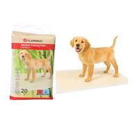 Tapis Absorbant Chien - Bamboo Padu Beige - Taille L 90 x 60 cm - 20 pcs - 5 Couches Ultra absorbantes - Fibres de Bambou - séchage Rapide 30 s - idéal pour Chiots et Chiens âgés - Usage Transport