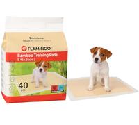 Tapis Absorbant Chien - Bamboo Padu Beige - Taille S 45 x 35 cm - 40 pcs - 5 Couches Ultra absorbantes - Fibres de Bambou - séchage Rapide 30 s - pour Chiots et Chiens âgés - Usage Transport