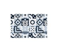 Tapis absorbant - IDMAT - Boston - 40 x 60 cm - Antidérapant - Carreaux ciment noir