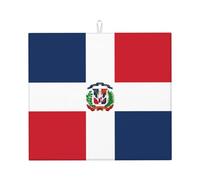 Tapis absorbant l'eau pour comptoir de cuisine République dominicaine, 45,7 x 40,6 cm, absorbant l'eau et antidérapant, adapté pour la vaisselle et les assiettes de cuisine.