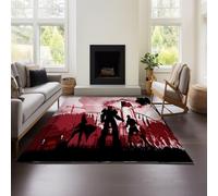 Tapis Abstrait Moderne Fallout New Vegas - Entrée De Cuisine, Intérieur Marron, Lavable en Machine - Effet Vieilli, pour Chambre Et Bureau (Fallout 03,100x150cm)