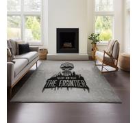 Tapis Abstrait Moderne Fallout New Vegas - Entrée De Cuisine, Intérieur Marron, Lavable en Machine - Effet Vieilli, pour Chambre Et Bureau (Fallout 02,100x120cm)