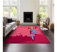 Tapis Abstrait Moderne Fallout New Vegas - Entrée De Cuisine, Intérieur Marron, Lavable en Machine - Effet Vieilli, pour Chambre Et Bureau (Fallout 01,120x160cm)