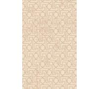 Tapis Abstrait Motif Géométrique Court Poil Salon Beige Tapis
