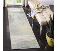 Tapis Abstrait Pour Salon,Salle À Manger,Chambre À Coucher - Jasper Collection,Tapis À Poil Court,Gris Et Or,80 X 180 Cm