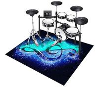 Tapis Acoustique Insonorisant pour Batterie Électronique et Percussions 120 x 80 cm