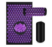 Tapis Acupression Applicateur de tapis de Yoga d'acupression, coussin, aiguilles de Massage du corps avec pointes, oreiller, masseur de pieds, Fitness(Purple)