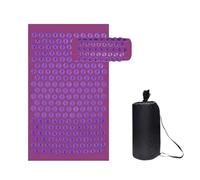 Tapis Acupression avec Applicateur de tapis Yoga d'acupression, coussin, aiguilles Massage du corps avec pointes, oreiller, masseur pieds, Fitness(Purple2)