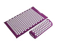 Tapis Acupression, KA® Tapis d'acupression, Tapis Yoga d'acupression Kit, Tapis de Massage, Soulage dos et Nuque, Détend les Muscles, Réduit les Insomnies, sac de Transport (Violet)